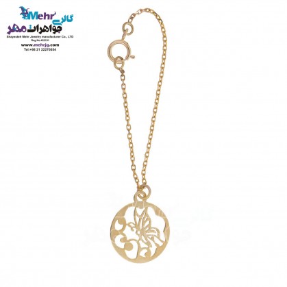 Gold Watch Pendant - Butterfly Design-MW0257